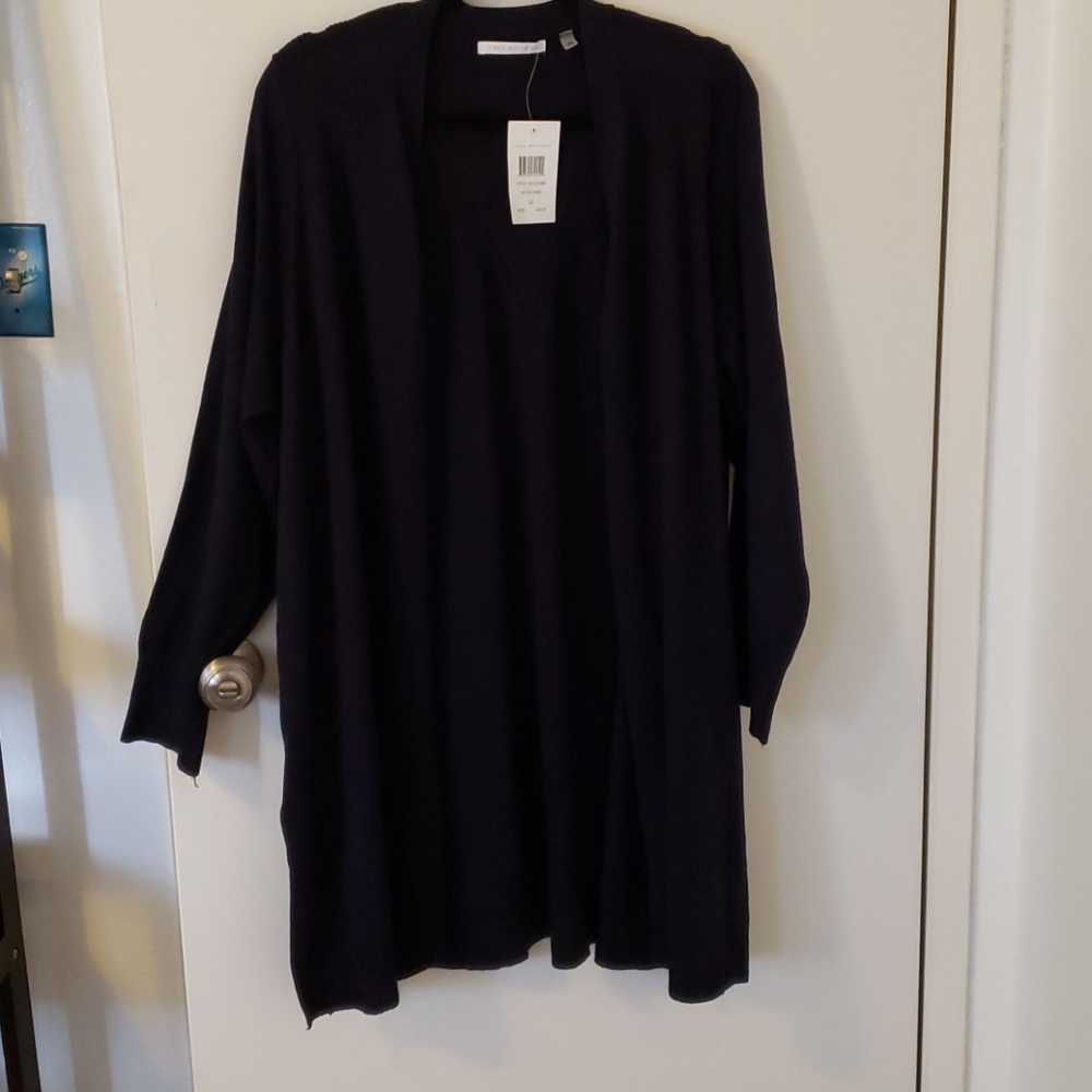 3X long open cardigan sweater